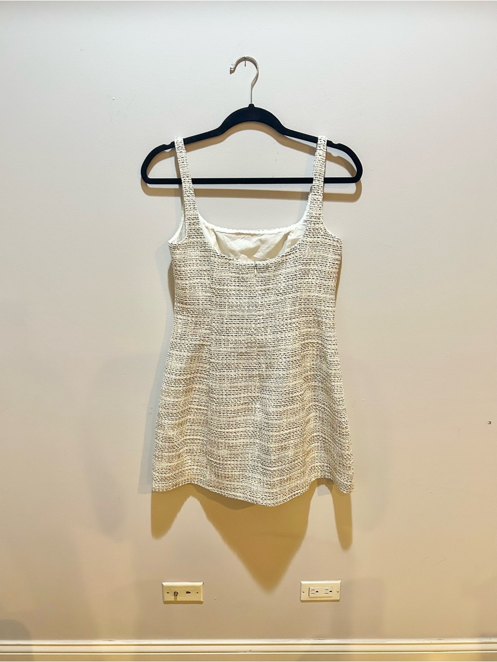 STAUD Edie Cotton Tweed Mini Dress, Sz 6 - Picture 2 of 7